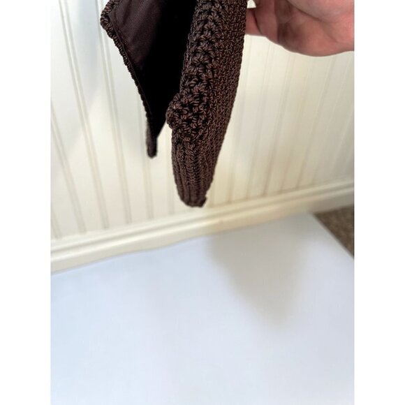 THE Sak Crochet Crossbody Purse Small Mini 7” X 7” Excellent Brown - Picture 9 of 16